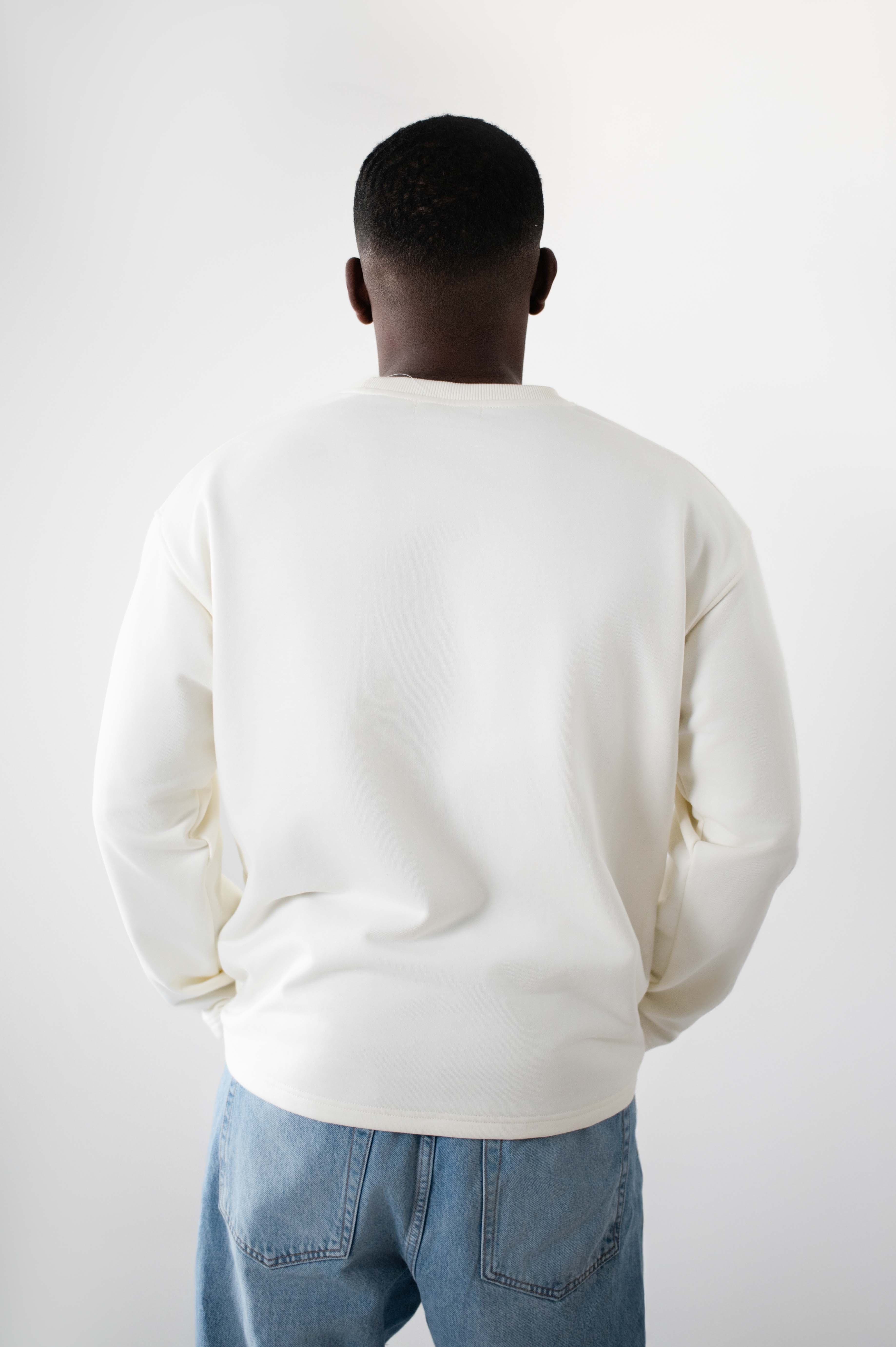 Sweatshirt - longsleeve - creme Alvius