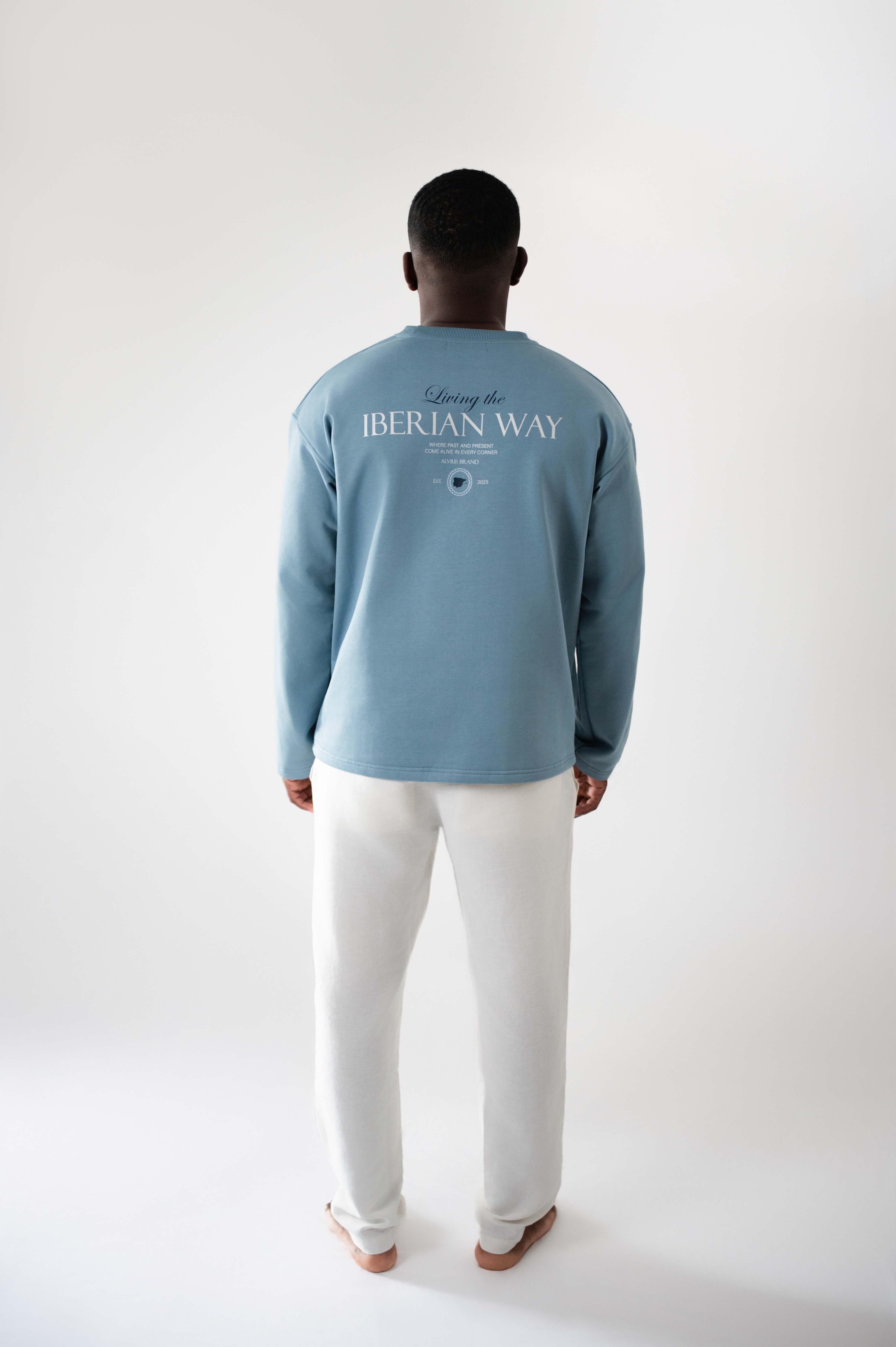 Iberian Way teal sweatshirt