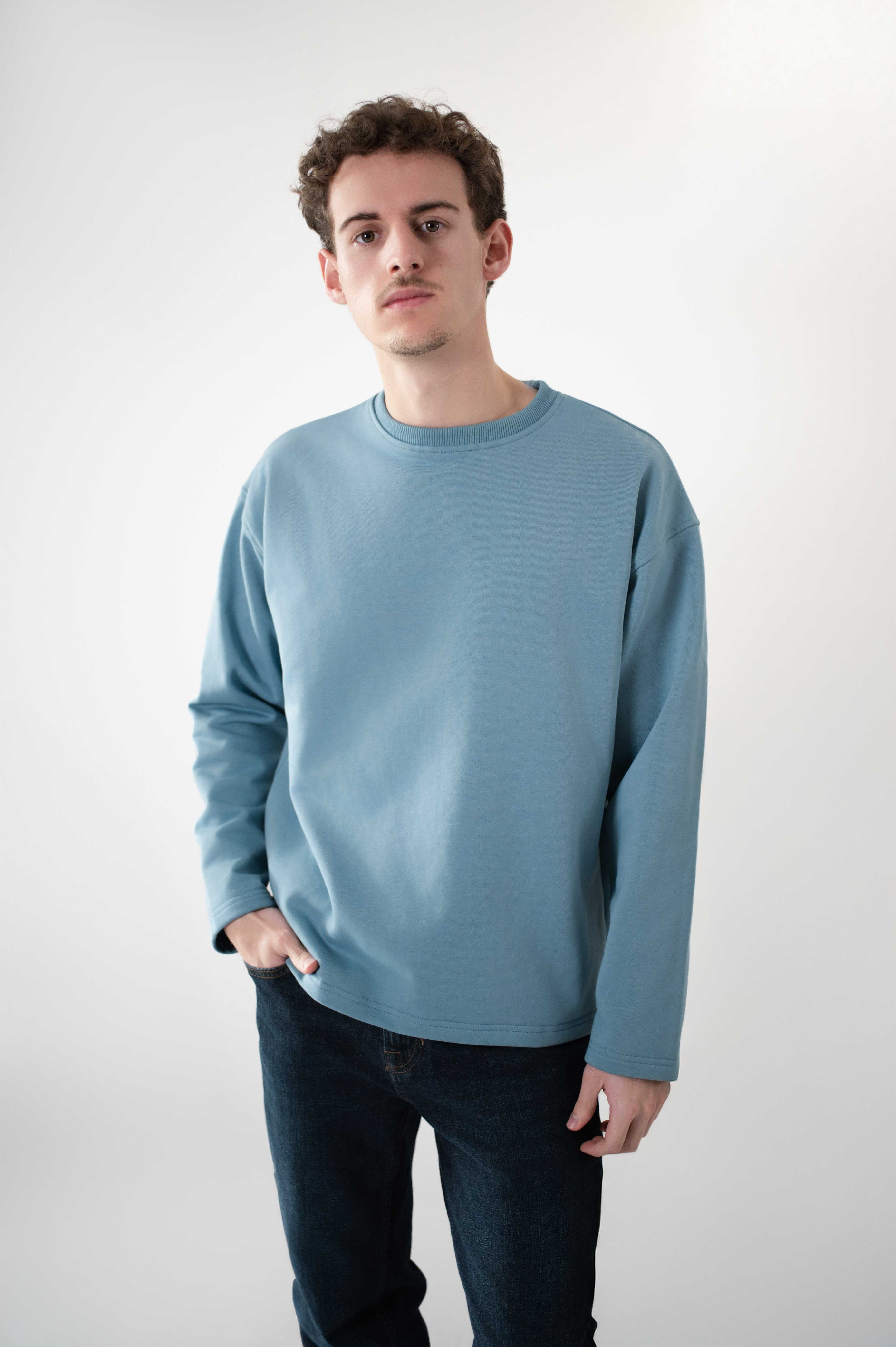 Sweatshirt - longsleeve - azul petróleo Alvius