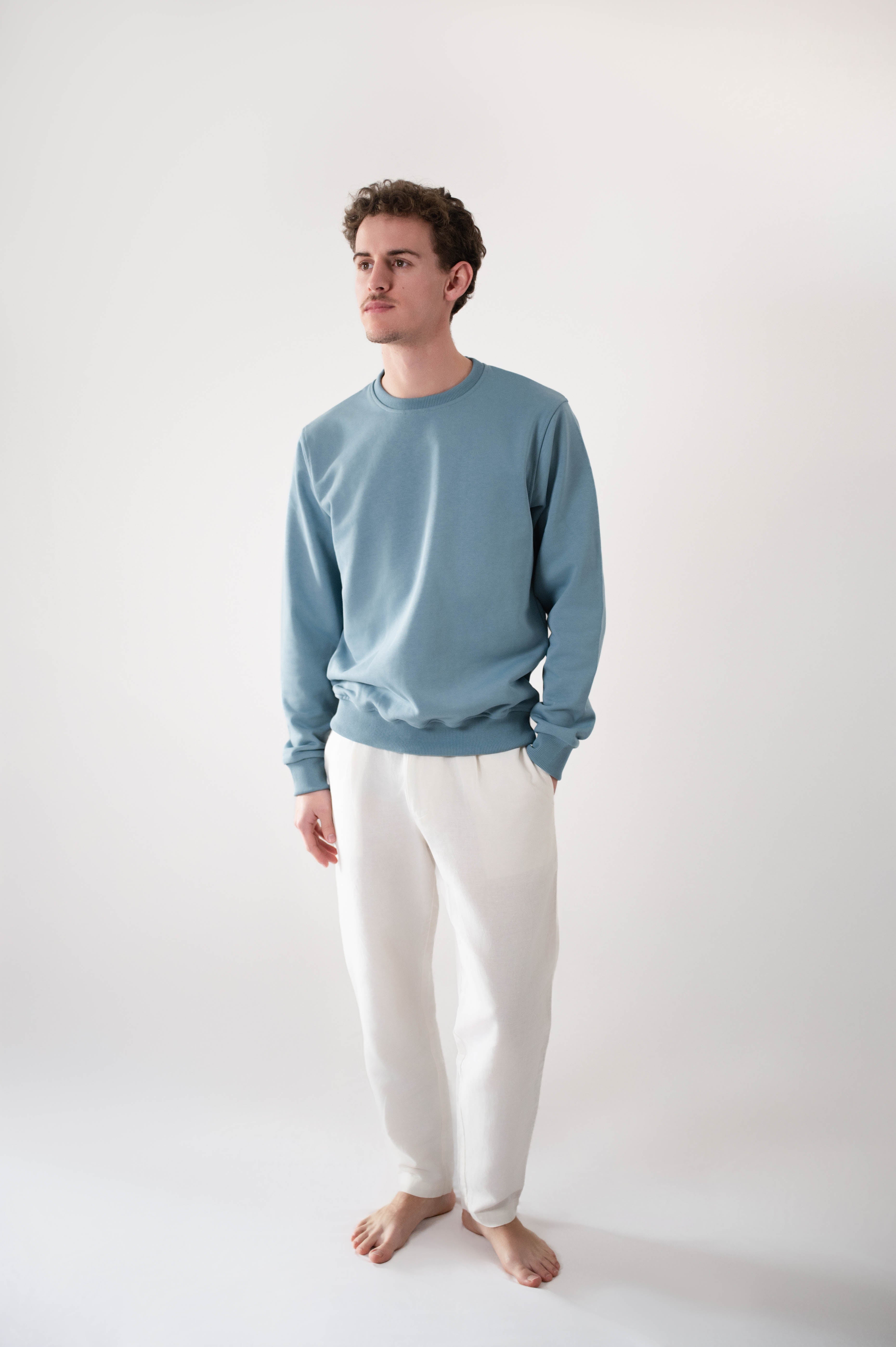 Sweatshirt básica Alvius azul petróleo