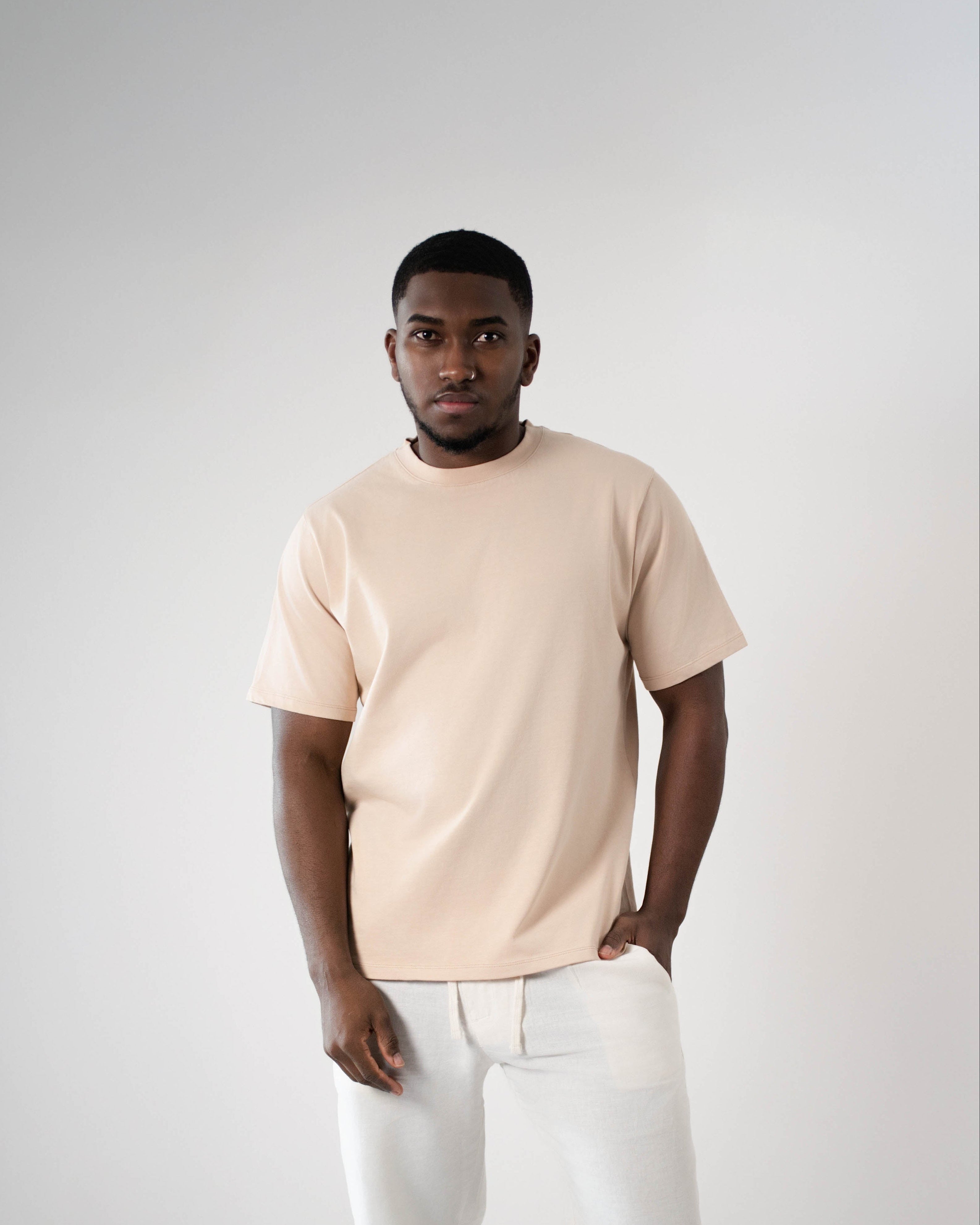 T-shirt lisa bege Alvius