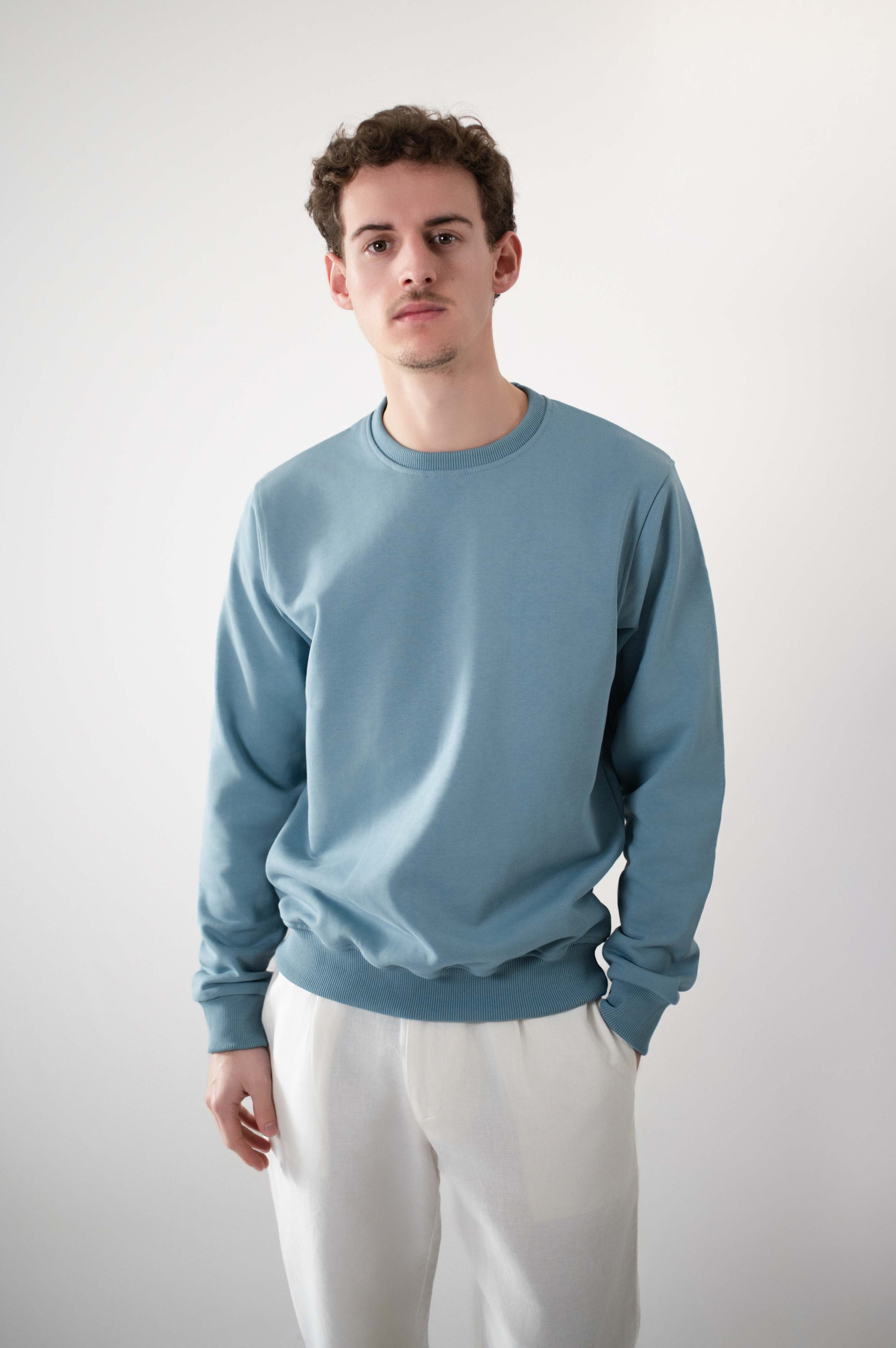 Sweatshirt básica Alvius azul petróleo